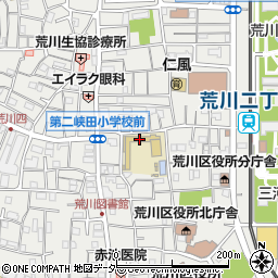 東京都荒川区荒川周辺の地図