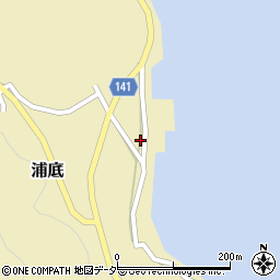 浦底会館周辺の地図