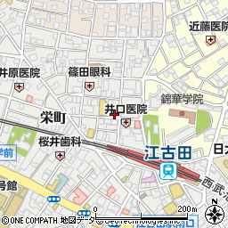 松屋江古田店周辺の地図