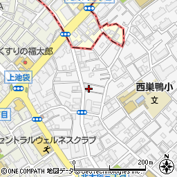 東京都豊島区西巣鴨1丁目周辺の地図