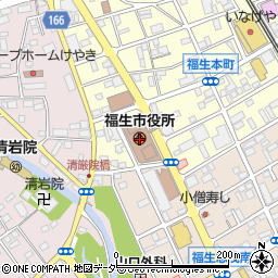 東京都福生市周辺の地図