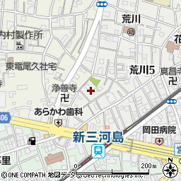 東京都荒川区荒川5丁目23周辺の地図