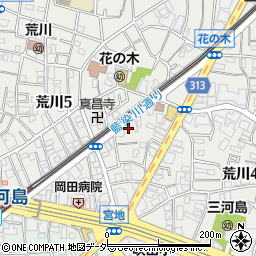 東京都荒川区荒川5丁目10周辺の地図