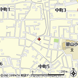 東京都西東京市中町周辺の地図