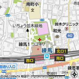 練馬駅北口地下駐車場周辺の地図