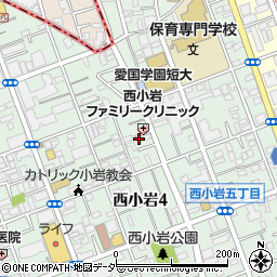 東京都江戸川区西小岩4丁目10周辺の地図