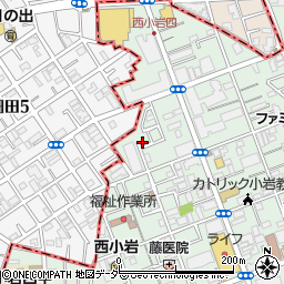 東京都江戸川区西小岩3丁目37-21周辺の地図