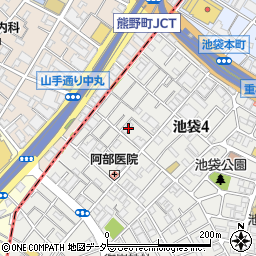 東京都豊島区池袋4丁目12-4周辺の地図