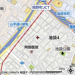 東京都豊島区池袋4丁目12-27周辺の地図
