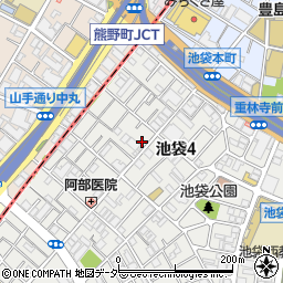 東京都豊島区池袋4丁目12-24周辺の地図