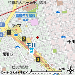 東京都豊島区要町3丁目43-3周辺の地図