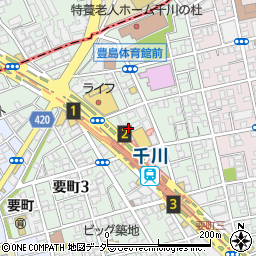 東京都豊島区要町3丁目44周辺の地図