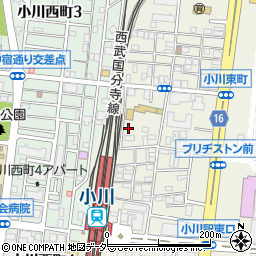 タイムズ小川東町駐車場周辺の地図