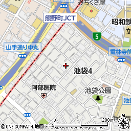 東京都豊島区池袋4丁目12-22周辺の地図