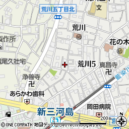 東京都荒川区荒川5丁目周辺の地図