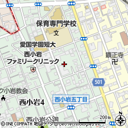 東京都江戸川区西小岩5丁目周辺の地図