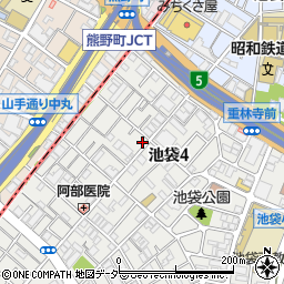 東京都豊島区池袋4丁目12-23周辺の地図