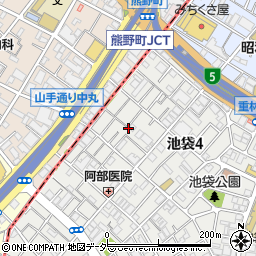 東京都豊島区池袋4丁目12周辺の地図