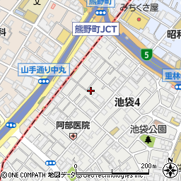 東京都豊島区池袋4丁目12-19周辺の地図