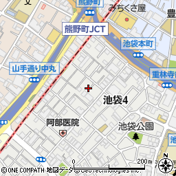 東京都豊島区池袋4丁目12-20周辺の地図
