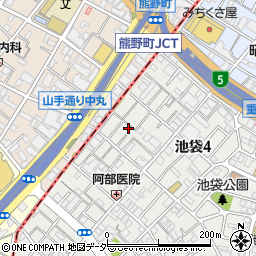 東京都豊島区池袋4丁目12-5周辺の地図