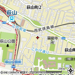 萩山駅前郵便局 ＡＴＭ周辺の地図