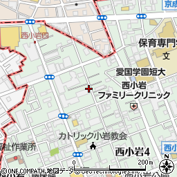 東京都江戸川区西小岩4丁目周辺の地図