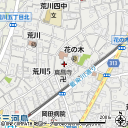 東京都荒川区荒川5丁目40周辺の地図