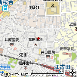 練馬区　栄町児童館周辺の地図