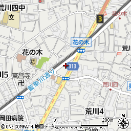 東京都荒川区荒川5丁目12周辺の地図