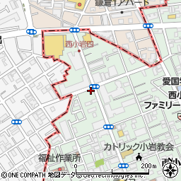 東京都江戸川区西小岩3丁目37-4周辺の地図