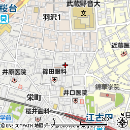 東京都練馬区栄町周辺の地図