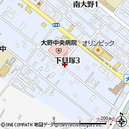 千葉県市川市下貝塚3丁目周辺の地図