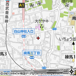 東京都練馬区練馬3丁目21周辺の地図