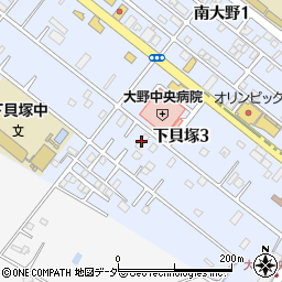 東京電力下貝塚変電所周辺の地図