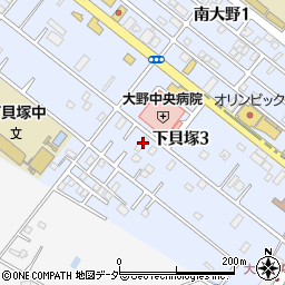 千葉県市川市下貝塚3丁目21周辺の地図