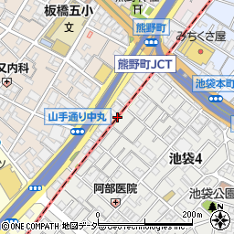 東京都板橋区中丸町4周辺の地図