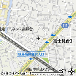 東京都練馬区富士見台3丁目周辺の地図