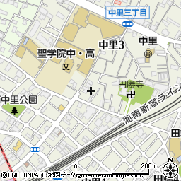 東京都北区中里3丁目2周辺の地図