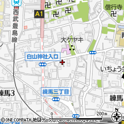 東京都練馬区練馬3丁目21-11周辺の地図