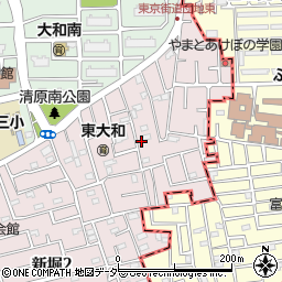 東京都東大和市新堀1丁目周辺の地図