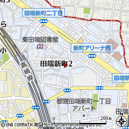 東京都北区田端新町周辺の地図