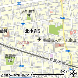 東京都江戸川区北小岩5丁目22周辺の地図