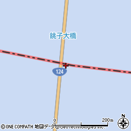 銚子大橋周辺の地図