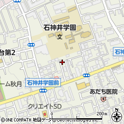 塩澤邸♯石神井台3丁目akippa駐車場周辺の地図
