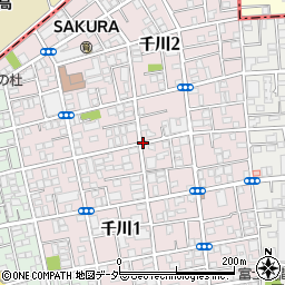 東京都豊島区千川周辺の地図