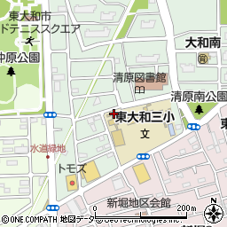 東京都東大和市清原4丁目1353-2周辺の地図