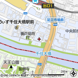 東京都足立区千住橋戸町32周辺の地図