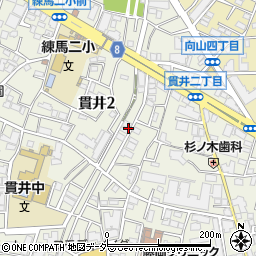 東京都練馬区貫井2丁目周辺の地図