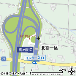 中央道駒ヶ根インター周辺の地図